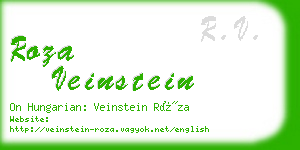 roza veinstein business card